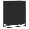 Botník černý 75 x 38 x 97,5 cm kompozitní dřevo a kov 3300870