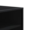 Botník černý 75 x 38 x 97,5 cm kompozitní dřevo a kov 3300870