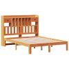 Postel s knihovnou bez matrace 140 x 190 cm masivní borovice 3322615