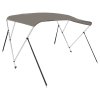 Bimini stříška se 3 oblouky šedá 183x196x137 cm 94801