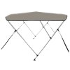 Bimini stříška se 3 oblouky šedá 183x196x137 cm 94801