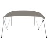 Bimini stříška se 4 oblouky šedá 243x210x137 cm 94808