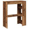 Barový stůl s regály old wood 90x40x103,5 cm kompozitní dřevo 854380