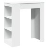 Barový stůl s regály bílý 95 x 47 x 103,5 cm kompozitní dřevo 854382