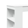 Barový stůl s regály bílý 95 x 47 x 103,5 cm kompozitní dřevo 854382