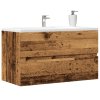 Skříňka pod umyvadlo old wood 90x38,5x45 cm kompozitní dřevo 856249