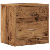 Noční stolek old wood 40 x 30 x 40 cm kompozitní dřevo 855924