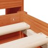 Postel s knihovnou bez matrace 160 x 200 cm masivní borovice 3322905
