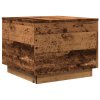 Konferenční stolek s LED osvětlením old wood 50 x 50 x 40 cm 857720