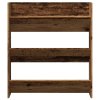 Nástěnný botník old wood 80 x 18 x 90 cm kompozitní dřevo 856544