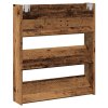 Nástěnný botník old wood 80 x 18 x 90 cm kompozitní dřevo 856544