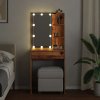 Toaletní stolek s LED old wood 60 x 40 x 140 cm 856999