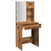 Toaletní stolek s LED old wood 60 x 40 x 140 cm 856999