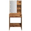 Toaletní stolek s LED old wood 60 x 40 x 140 cm 856999