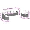 8dílná zahradní sedací souprava a podušky světle šedá polyratan 3251189
