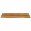 Stolní deska s výřezem 80 x 50 x 2,5 cm masivní hrubý mangovník 370207