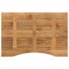 Stolní deska s výřezem 80 x 50 x 2,5 cm masivní hrubý mangovník 370207