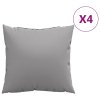 Polštáře na pohovku 4 ks šedé 60 x 60 cm textil 360404