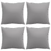 Polštáře na pohovku 4 ks šedé 60 x 60 cm textil 360404