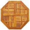 Stolní deska 80 x 80 x 2,2 cm osmihranná masivní akáciové dřevo 4004262