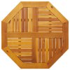 Stolní deska 80 x 80 x 2,2 cm osmihranná masivní akáciové dřevo 4004262