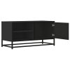 TV skříňka černá 80 x 34,5 x 40 cm kompozitní dřevo a kov 848819