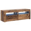 TV stolek s LED old wood 120 x 35 x 40 cm kompozitní dřevo 856313