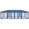 Party stan s 12 síťovanými bočnicemi modrý 8 x 4 m HDPE 4010072