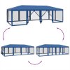 Party stan s 12 síťovanými bočnicemi modrý 8 x 4 m HDPE 4010072