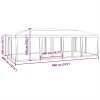 Party stan s 12 síťovanými bočnicemi modrý 8 x 4 m HDPE 4010072