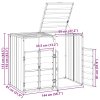Box na 2 popelnice antracitový 144 x 81 x 113 cm ocel 4006177