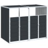 Box na 2 popelnice antracitový 144 x 81 x 113 cm ocel 4006177