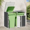 Box na 2 popelnice antracitový 144 x 81 x 113 cm ocel 4006177