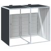 Box na 2 popelnice antracitový 144 x 81 x 113 cm ocel 4006177