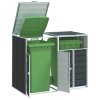 Box na 2 popelnice antracitový 144 x 81 x 113 cm ocel 4006177