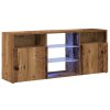 TV stolek s LED old wood 120 x 30 x 50 cm kompozitní dřevo 856351