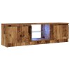 TV stolek s LED old wood 120 x 30 x 36 cm kompozitní dřevo 856347