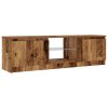 TV stolek s LED old wood 120 x 30 x 36 cm kompozitní dřevo 856347