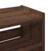 Botník hnědý dub 60x25x100 cm kompozitní dřevo 859875