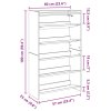 Botník hnědý dub 60x25x100 cm kompozitní dřevo 859875