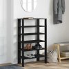 Botník černý 61x32x105 cm kompozitní dřevo 859861