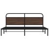 Kovový rám postele bez matrace hnědý dub 183 x 213 cm 3318657