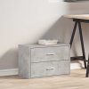 vida Skříňka s 2 zásuvkami betonově šedá 60x31x40 cm kompozitní dřevo 858827