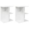 Noční stolky 2 ks bílý 46,5x29x61 cm kompozitní dřevo 858651