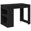 Psací stůl se zásuvkou a policí černý dub 102x62x77,5 cm 858687