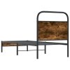 Rám postele bez matrace 80x200 cm kouřový dub kompozitní dřevo 4100347