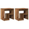 Noční stolky 2 ks old wood 40 x 30 x 40 cm kompozitní dřevo 856527