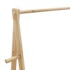 Stojan na oblečení s policemi a kolečky 132x45,5x155,5cm bambus 4008913