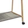 Stojan na oblečení s policemi a kolečky 132x45,5x155,5cm bambus 4008913