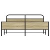 Kovový rám postele bez matrace dub sonoma 193 x 203 cm 3318697